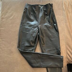 Abercrombie black leather leggings size xs
